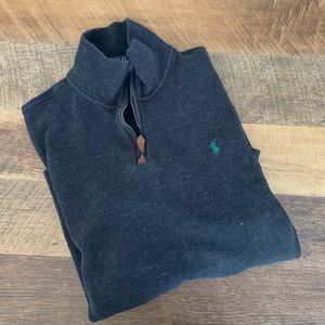 Grey quarter zip polo